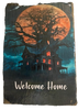 Antique West Virginia Roof Slate Decoupaged 3 Welcome Home - House on A Hill Handmade Wall Art Unique Halloween Holiday Decoration Home Decor Gift {{ JAMsCraftCloset }}