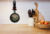 Metal Frying Pan MINI Black ORGANIZE KITCHEN - ORGANIZE LIFE Farmhouse Country KITCHEN Wall Art Handmade Hand Painted Decoupaged Repurposed Upcycled Gift Idea Crafters Delight {{ JAMsCraftCloset }}
