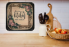 SQUARE METAL TRAY Kitchen Wall Art Shelf Sitter IN THIS KITCHEN WE DANCE Handmade Decoupage Upcycled Gift Idea - JAMsCraftCloset