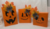 PUMPKIN JACK-O-LANTERN SET OF 3 Chunky Wooden Hand Painted Handmade Kitchen Fall Halloween Decoration Home Decor Set of 3- JAMsCraftCloset