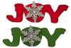 JOY Red and Green With Bling Snowflake Wooden Primitive Hand Painted Handmade Christmas Winter Decoration Home Decor Holiday &nbsp;- JAMsCraftCloset