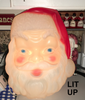 Vintage Plastic BLOW MOLD SANTA FACE Holiday Christmas Decor Gift Idea Vintage 1968 Santa Face Head Empire Christmas 17 Inches Tall {{ JAMsCraftCloset }}