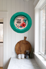 PLATE CHARGER TEAL AQUA PLASTIC ROUND DECOUPAGED Upcycled Repurposed Wall Art or Shelf Sitter IT IS A FOREVER THING Home Decor Wall Art Gift WEDDING - JAMsCraftCloset