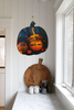 LARGE WOODEN PUMPKIN Handmade and Hand Painted Wall Art Shelf Sitter HAPPY FALL Decoupaged FALL Decor Gift Idea Door Decor Home Decor Unique - JAMsCraftCloset