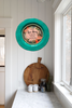 PLATE CHARGER TEAL AQUA PLASTIC ROUND DECOUPAGED Upcycled Repurposed Wall Art EVERY LOVE STORY IS BEAUTIFUL Home Decor Wall Art Gift WEDDING - JAMsCraftCloset