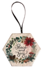 HEXAGON 3.25 by 3 Inch Ceramic Tile Decoupaged Ornaments Handmade Christmas Tree Ornament Package Decor Gift Idea Home Decor Unique - JAMsCraftCloset