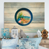 Metal Cake Pan Round Aqua Teal SEAGRASS AND SHELLS - BEACH COASTAL DECOR Wall Art Handmade Hand Painted DECOUPAGED Repurposed Upcycled Wedding Gift {{ JAMsCraftCloset }}