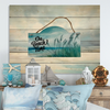 Galvanized Metal BEACH Positive Saying Sign Decoupaged Farmhouse Country Wall Art Home Decor Handmade Gift Idea - JAMsCraftCloset