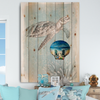 LARGE SCALLOP SEASHELL Aqua Teal LET YOUR HEART DRIFT WHERE THE WAVES TAKE YOU- BEACH COASTAL DECOR Wall Art Handmade Hand Painted DECOUPAGED Repurposed Upcycled Gift - JAMsCraftCloset
