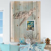 Framed Decoupage On Glass - Beach Coastal Theme - Daisies Seagrass Shells - Wall Art Handmade Home Decor {{ JAMsCraftCloset }}