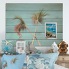 Framed Decoupage On Glass - Beach Coastal Theme - Shells Seagulls Waves - Wall Art Handmade Home Decor {{ JAMsCraftCloset }}