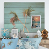 Framed Decoupage On Glass - Beach Coastal Theme - Sandpiper, Shells and Seagrass - Wall Art Handmade Home Decor -One of a Kind-Unique-Home-Country-Decor-Cottage Chic-Gift - JAMsCraftCloset
