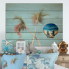LARGE SCALLOP SEASHELL Aqua Teal LET YOUR HEART DRIFT WHERE THE WAVES TAKE YOU- BEACH COASTAL DECOR Wall Art Handmade Hand Painted DECOUPAGED Repurposed Upcycled Gift - JAMsCraftCloset