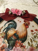 Dollar Tree Round Charger PLATE Farmhouse Country Wall Art Rooster With Pink Roses Handmade Gift Idea Crafters Delight {{ JAMsCraftCloset }}