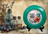 PLATE CHARGER TEAL AQUA PLASTIC ROUND DECOUPAGED Upcycled Repurposed Wall Art or Shelf Sitter IT IS A FOREVER THING Home Decor Wall Art Gift WEDDING - JAMsCraftCloset