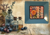 TRAY Pale Blue Plastic Square Decoupaged Hand Painted Upcycled Repurposed Wall Art SPRING FLORAL - HELLO Home Decor Wall Art Gift - JAMsCraftCloset