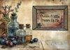 TRAY GRAY METAL Rectangle Decoupaged Hand Painted Upcycled Repurposed Wall Art DREAM A LITTLE DREAM OF ME Home Decor Decor LOVE Wall Art Gift - JAMsCraftCloset