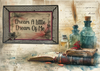 TRAY GRAY METAL Rectangle Decoupaged Hand Painted Upcycled Repurposed Wall Art DREAM A LITTLE DREAM OF ME Home Decor Decor LOVE Wall Art Gift - JAMsCraftCloset