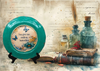 PLATE CHARGER TEAL AQUA PLASTIC ROUND DECOUPAGED Upcycled Repurposed Wall Art or Shelf Sitter YOU GIVE ME ENDLESS BUTTERFLIES Home Decor Wall Art Gift WEDDING - JAMsCraftCloset