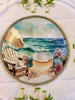 Dollar Tree CLEAR ROUND Plastic PLATE Beach Scene 4 Wall Art Design Handmade Home Decor Gift Idea Crafters Delight {{ JAMsCraftCloset }}