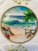 Dollar Tree CLEAR ROUND Plastic PLATE Beach Scene 2 Wall Art Design Handmade Home Decor Gift Idea Crafters Delight {{ JAMsCraftCloset }}