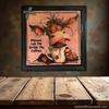Wood Wall Art Plaque LET ME DRINK MY COFFEE Square Decoupaged Kitchen Home Decor Gift Idea Positive Saying - JAMsCraftCloset