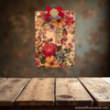 Clipboard Vintage Upcycled Handcrafted Shabby Chic Red Yellow Blue Floral Print Design Gift Idea Unique {{ JAMsCraftCloset }}