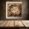 Wood Wall Art Plaque YOU BELONG HERE RIGHT BESIDE ME Square Decoupaged Home Decor Gift Idea Positive Saying Wedding Gift - JAMsCraftCloset