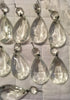 Vintage Glass Chandelier Crystals Teardrop Shape, Crystal Chandelier Prisms, Replacement Parts, Clear, Chrome Pins SET OF 10 - JAMsCraftCloset