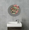 Galvanized Metal Round Charger Plate With Hanging Hook Decoupaged Farmhouse Country Wall Art Shelf Sitter WELCOME TO THE COOP Bathroom Decor Handmade Gift Idea - JAMsCraftCloset