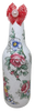 Glass Vase Decoupaged Red Blue Yellow Floral Wedding Decor Shelf Sitter Floral Vase Flower Vase Gift Idea Shower Decor Table Decor Centerpiece Home Decor Cottage Chic Farmhouse Decor Victorian Decor - JAMsCraftCloset