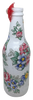 Glass Vase Decoupaged Red Blue Yellow Floral Wedding Decor Shelf Sitter Floral Vase Flower Vase Gift Idea Shower Decor Table Decor Centerpiece Home Decor Cottage Chic Farmhouse Decor Victorian Decor - JAMsCraftCloset