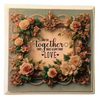Wood Wall Art Plaque TOGETHER THEY BUILT A LIFE THEY LOVED Square Decoupaged Home Decor Gift Idea Positive Saying Wedding Gift - JAMsCraftCloset