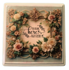 Wood Wall Art Plaque YOU BELONG HERE RIGHT BESIDE ME Square Decoupaged Home Decor Gift Idea Positive Saying Wedding Gift - JAMsCraftCloset