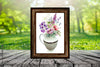 DIGITAL GRAPHIC DESIGN-Country-Vintage WHITE PITCHER Spring Flowers-Sublimation-Download-Digital Print-Clipart-PNG-SVG-JPEG-Crafters Delight-Kitchen Decor-Gift-Digital Art- JAMsCraftCloset