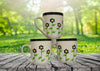 Cups Mugs Coffee Hand Painted White With Black Dot Daisies Set of 2  BUY 2 Get 1 FREE - JAMsCraftCloset