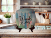 SQUARE Plastic PLATE Farmhouse Country Wall Art Shelf Sitter Decoupage LAUNDRY ON LINE - WASH AND DRY Handmade Gift Idea Crafters Delight - JAMsCraftCloset