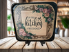 SQUARE METAL TRAY Kitchen Wall Art Shelf Sitter IN THIS KITCHEN WE DANCE Handmade Decoupage Upcycled Gift Idea - JAMsCraftCloset