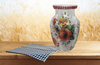 Glass VASE Decoupaged POPPIES Wedding Decor Shelf Sitter Vase Shabby Chic Victorian BoHo Decor Gift Idea - JAMsCraftCloset