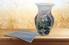 Glass VASE Decoupaged HYDRANGEAS Wedding Decor Shelf Sitter Vase Shabby Chic Victorian BoHo Decor Gift Idea - JAMsCraftCloset