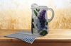 Glass PITCHER Decoupaged LILACS Wedding Decor Shelf Sitter Basket Shabby Chic Victorian BoHo Home Decor Gift Idea - JAMsCraftCloset