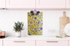 Clipboard Vintage Upcycled Handcrafted Shabby Chic Yellow With Blue and Purple Flowers FABRIC Design Gift Idea Unique Unique for Teacher, Secretary, or Student - JAMsCraftCloset
