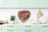 Heart Metal PAN Farmhouse Country Wall Art LOVE AND PINK ROSES Handmade Gift Idea Crafters Delight - JAMsCraftCloset