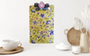 Clipboard Vintage Upcycled Handcrafted Shabby Chic Yellow With Blue and Purple Flowers FABRIC Design Gift Idea Unique Unique for Teacher, Secretary, or Student - JAMsCraftCloset