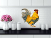 Wooden CHICKEN/HEN #6 Hand Painted Pen and Ink Handmade Kitchen Decoration Wall Art Tier Tray Decoration Home Decor Folk Art Primitive Gift Idea Unique - JAMsCraftCloset