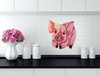 Wooden PIG 6 Hand Painted Hand Cut Pen and Ink Handmade Kitchen Decoration Wall Art Tier Tray Decoration Nursery Bathroom Home Decor Folk Art Primitive Gift Idea Unique Farmhouse Country Decor - JAMsCraftCloset