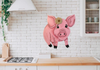 Wooden PIG 3 Hand Painted Hand Cut Pen and Ink Handmade Kitchen Decoration Wall Art Tier Tray Decoration Nursery Bathroom Home Decor Folk Art Primitive Gift Idea Unique Farmhouse Country Decor - JAMsCraftCloset