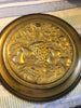 Round Vintage Brass Fruit Wall Art Embossed Collectible (1960s-1970s) or Before - JAMsCraftCloset