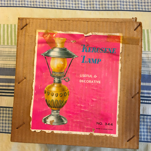 Vintage Kerosene Lamp - Made In Hong Kong No. 344 - Collectible - Home Decor - Gift for the Vintage Collector