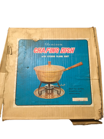 Vintage GREEN ALUMINUM CHAFING DISH- Made in TAIWAN - Collectible - RARE FIND - In Original Box- NEVER USED - Gift for the Vintage Collector - JAMsCraftCloset
